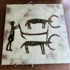 Semigres Italy made primitive scene decorative wall tile 9.5”